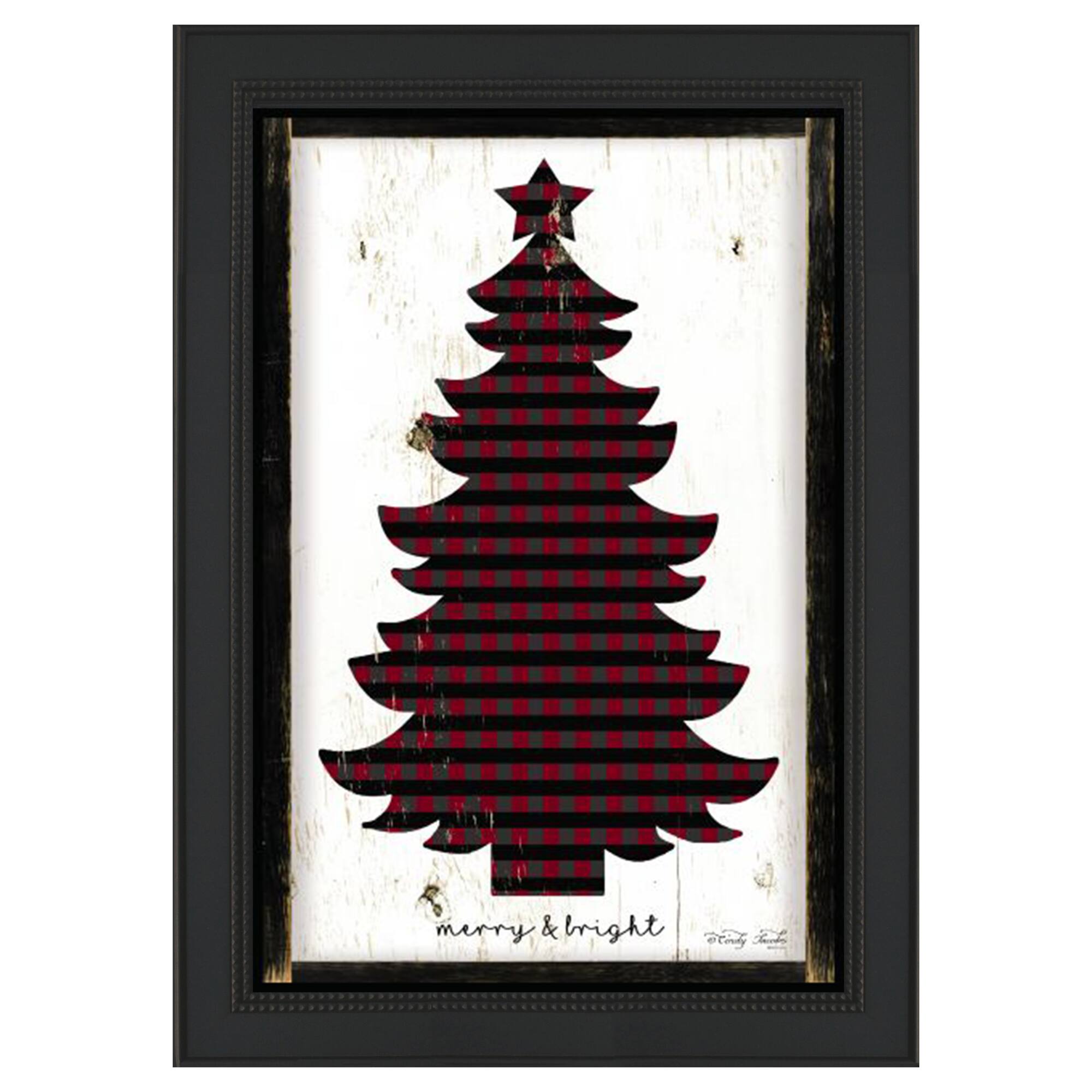 Timeless Frames® Merry & Bright Plaid Christmas Tree Framed Wall Décor
